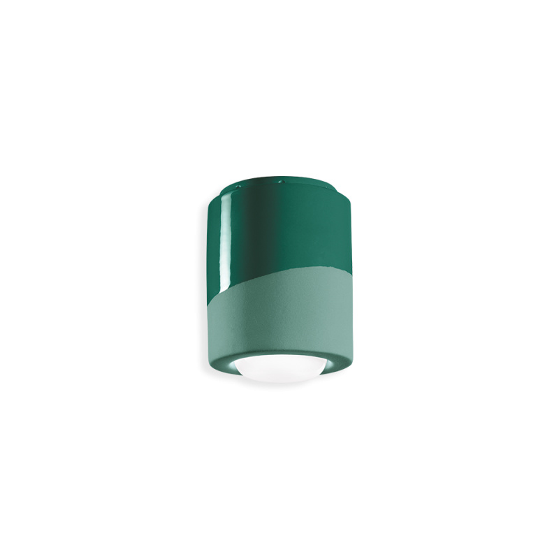Ferroluce Stropní svítidlo PL, v. 14 cm, 1x E27 Barva: Zelená