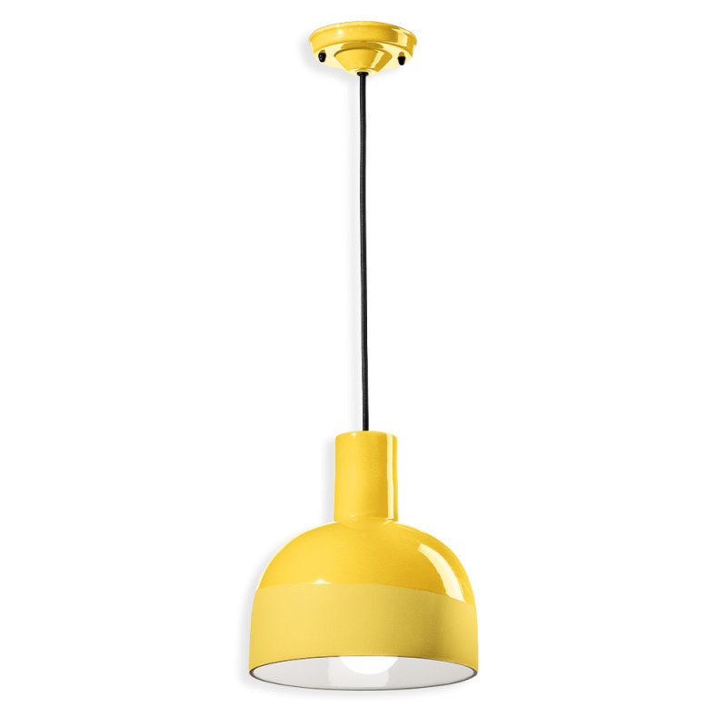 Ferroluce Závěsné svítidlo CAXIXI, ∅ 22,5 cm, 1xE27 Barva: Citronová žlutá