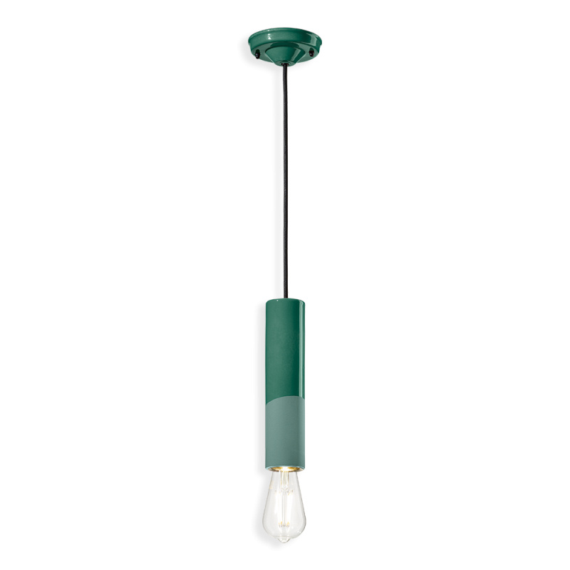 Ferroluce Závěsné svítidlo PL, v. 25 cm, 1xE27 Barva: Zelená