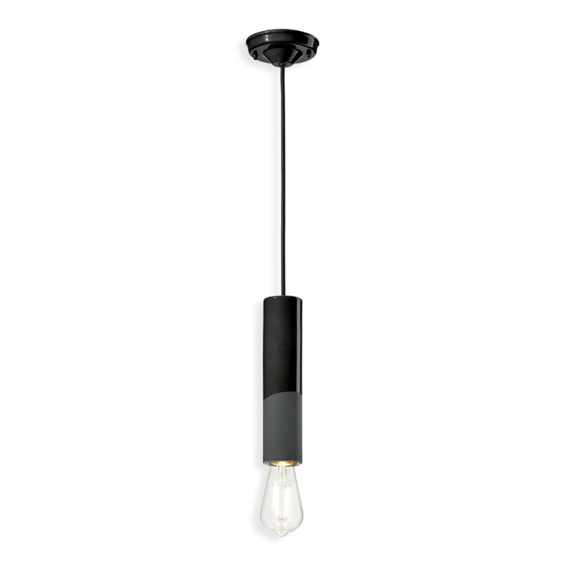 Ferroluce Závěsné svítidlo PL, v. 25 cm, 1xE27 Barva: Černá