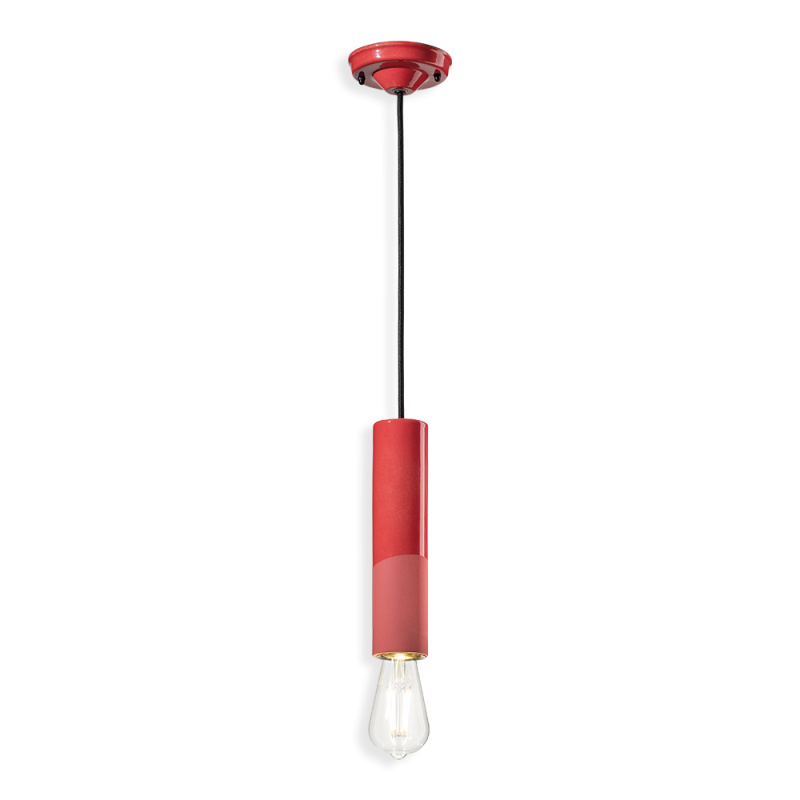 Ferroluce Závěsné svítidlo PL, v. 25 cm, 1xE27 Barva: Korálová červená