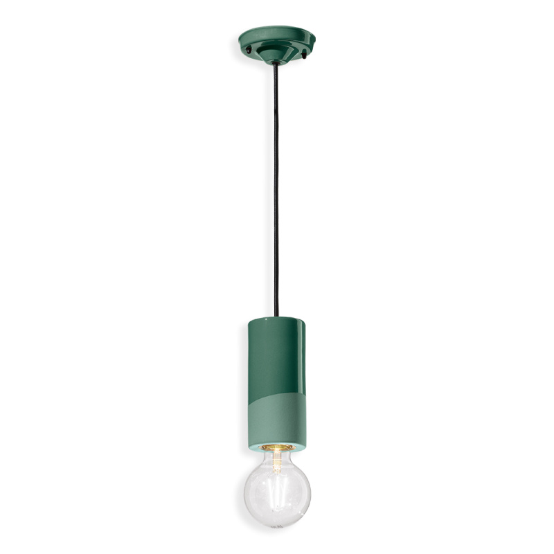 Ferroluce Závěsné svítidlo PL, v. 18 cm, 1xE27 Barva: Zelená