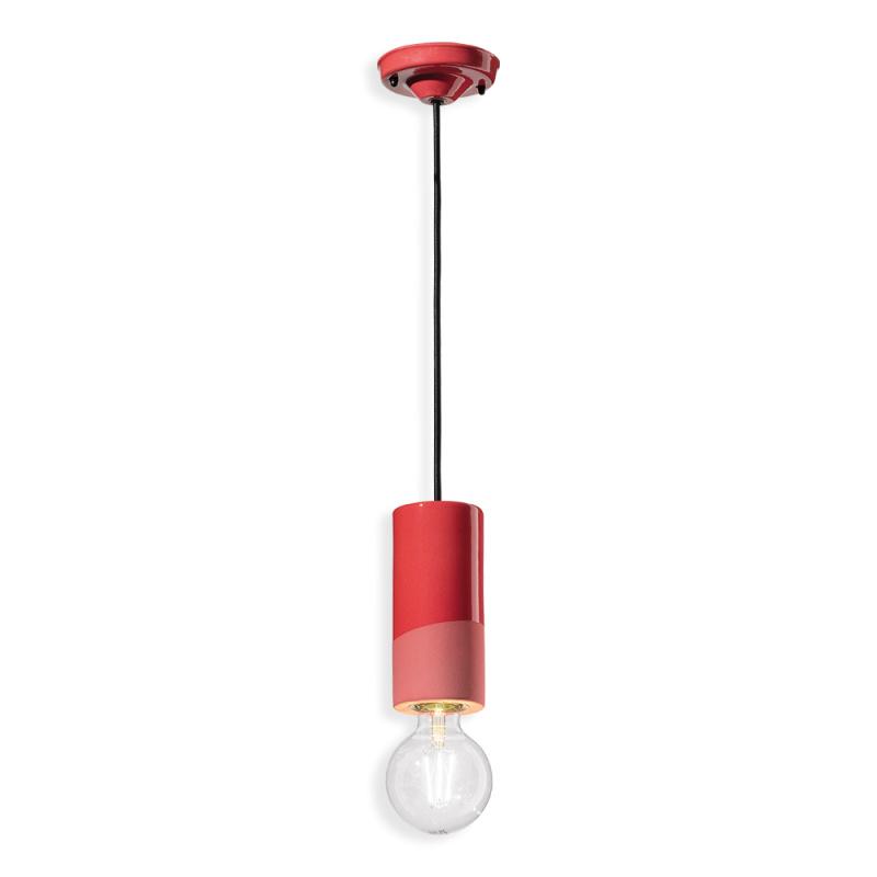 Ferroluce Závěsné svítidlo PL, v. 18 cm, 1xE27 Barva: Korálová červená