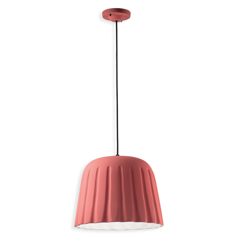 Ferroluce Závěsné svítidlo MADAME GRES, ∅ 40 cm, v. 30 cm, 1xE27 Barva: Korálová růžová