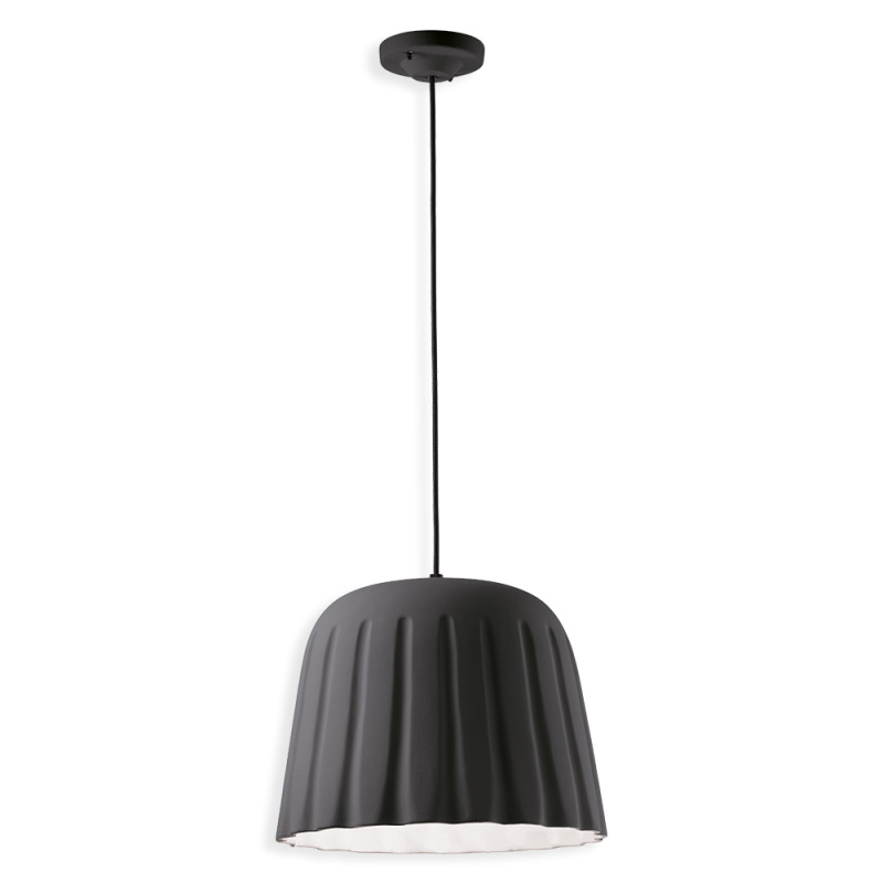 Ferroluce Závěsné svítidlo MADAME GRES, ∅ 40 cm, v. 30 cm, 1xE27 Barva: Černá