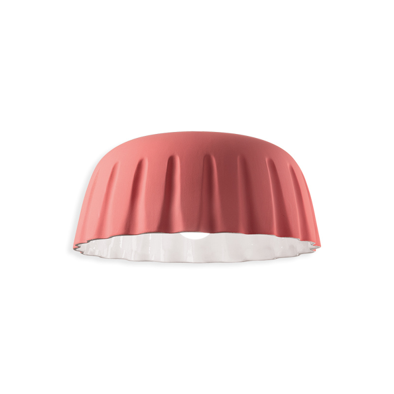 Ferroluce Stropní svítidlo MADAME GRES, ∅ 40 cm, v. 17 cm, 1xE27 Barva: Korálová růžová