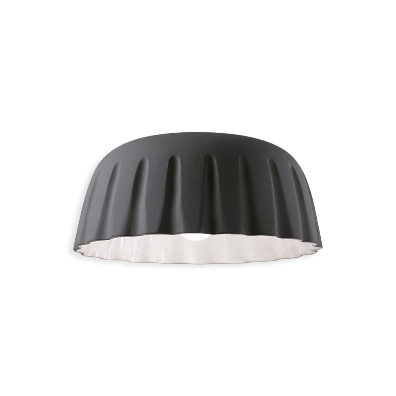 Ferroluce Stropní svítidlo MADAME GRES, ∅ 40 cm, v. 17 cm, 1xE27 Barva: Černá
