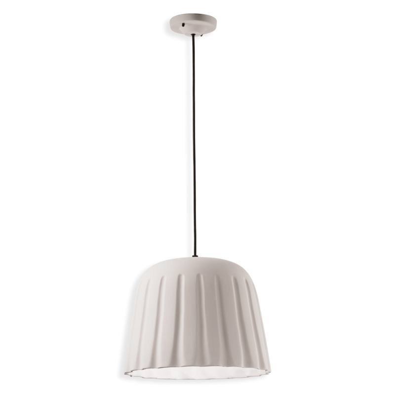 Ferroluce Závěsné svítidlo MADAME GRES, ∅ 40 cm, v. 30 cm, 1xE27 Barva: Bílá
