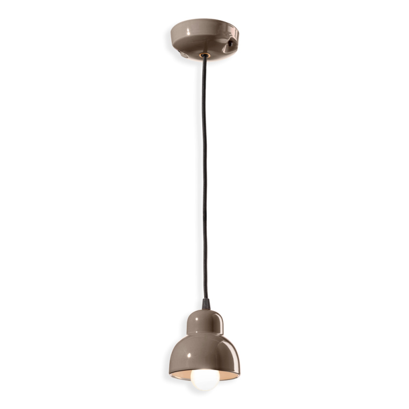 Ferroluce Závěsné svítidlo BERIMBAU, ∅ 11 cm, 1xE14 Barva: Hnědá
