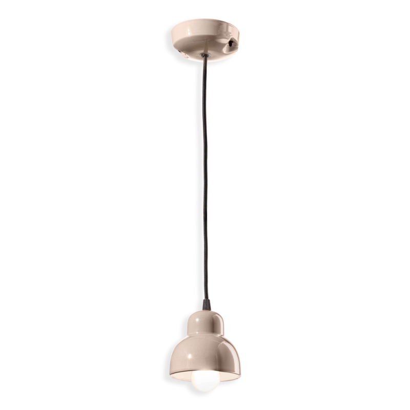 Ferroluce Závěsné svítidlo BERIMBAU, ∅ 11 cm, 1xE14 Barva: písková
