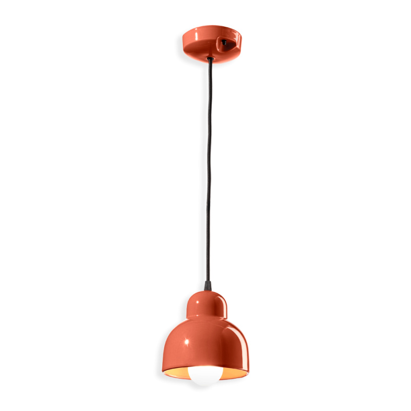 Ferroluce Závěsné svítidlo BERIMBAU, ∅ 15 cm, 1xE27 Barva: Oranžová