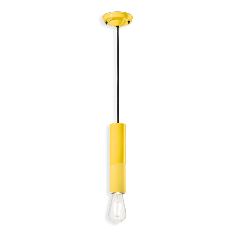 Ferroluce Závěsné svítidlo PL, v. 25 cm, 1xE27 Barva: Citronová žlutá