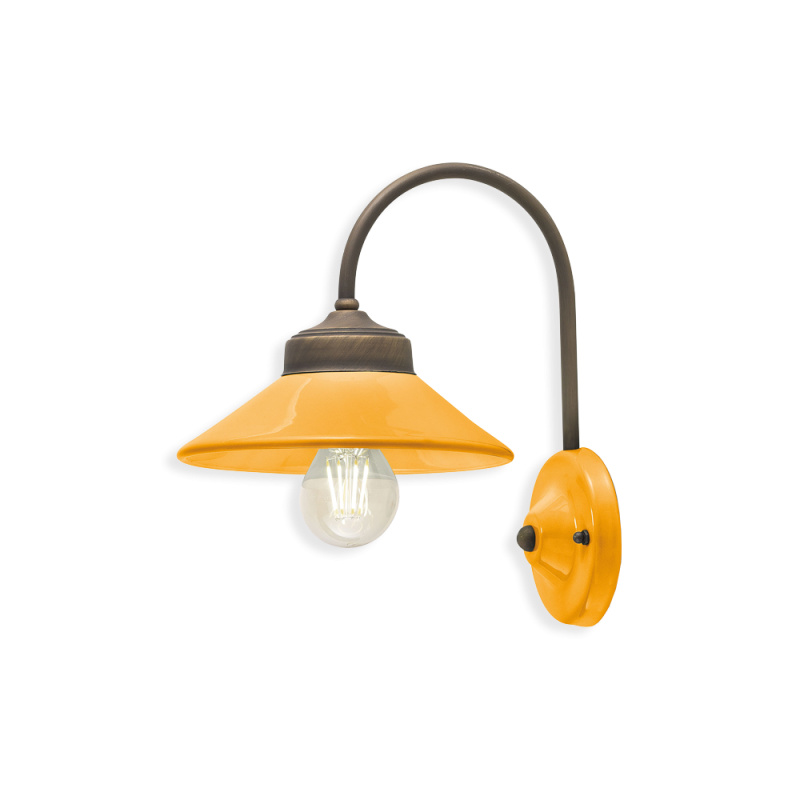 Ferroluce Nástěnné retro svítidlo COLORS, v. 28 cm, 1xE27 Barva: Rudá červená