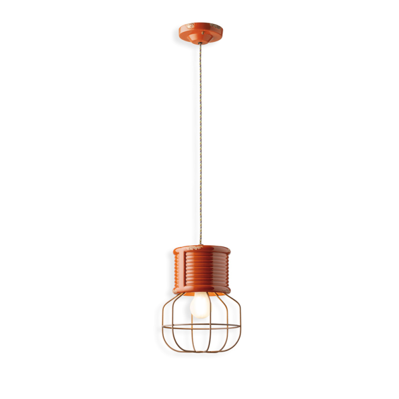 Ferroluce Závěsné retro svítidlo INDUSTRIAL, Ø 21 cm, 1xE27