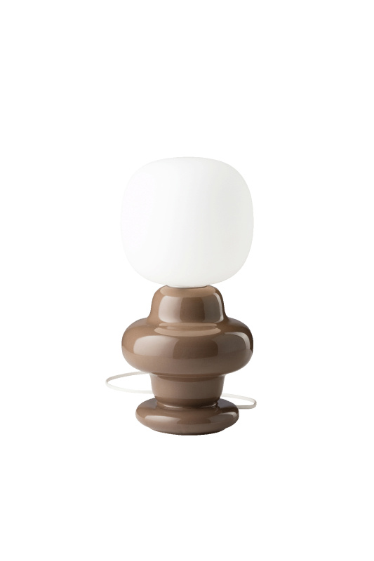 Ferroluce Stolní vintage lampa COPACABANA, v. 35 cm, 1xE14 Barva: Hnědá
