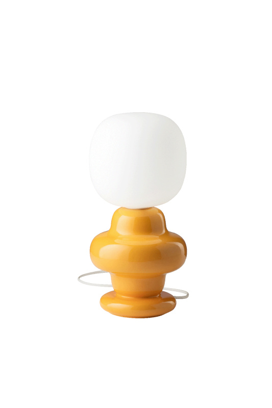 Ferroluce Stolní vintage lampa COPACABANA, v. 35 cm, 1xE14 Barva: Žlutá