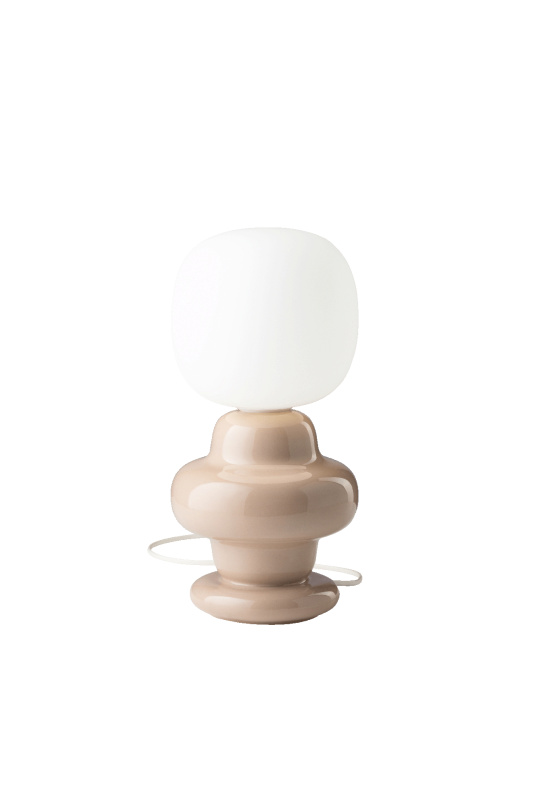 Ferroluce Stolní vintage lampa COPACABANA, v. 35 cm, 1xE14 Barva: písková