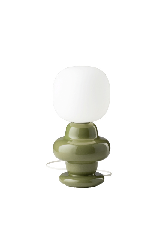 Ferroluce Stolní vintage lampa COPACABANA, v. 35 cm, 1xE14 Barva: Zelená