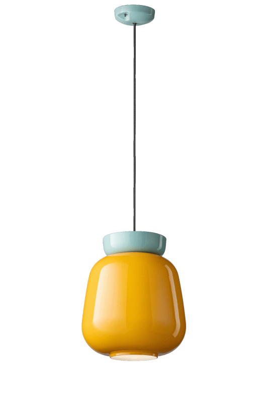 Ferroluce Závěsné svítidlo CORCOVADO, v. 34 cm, 1xE27 Barva: Žluto-modrá