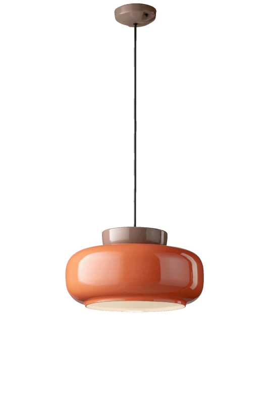Ferroluce Závěsné svítidlo MARACANA', ∅ 37 cm, 1xE27 Barva: Červeno-hnědá