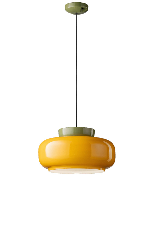 Ferroluce Závěsné svítidlo MARACANA', ∅ 37 cm, 1xE27 Barva: Žluto-zelená