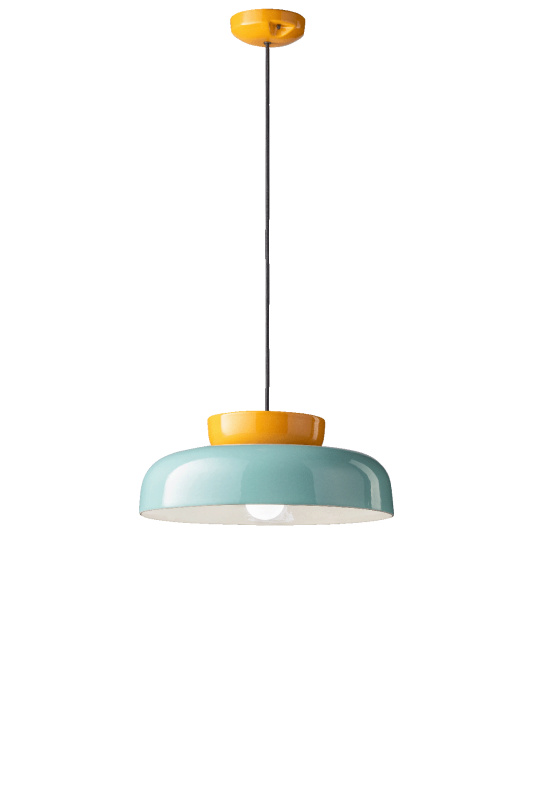 Ferroluce Závěsné svítidlo MARACANA', ∅ 37 cm, v. 15 cm, 1xE27 Barva: Modro-žlutá