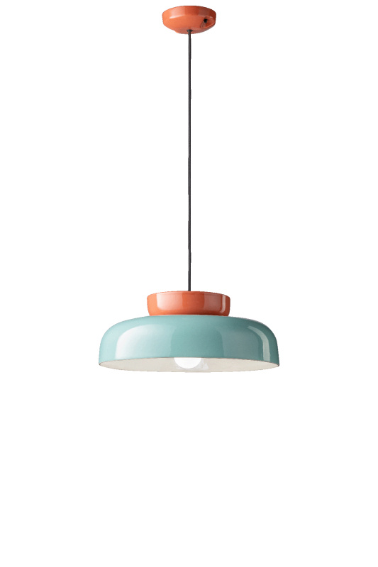 Ferroluce Závěsné svítidlo MARACANA', ∅ 37 cm, v. 15 cm, 1xE27 Barva: Modro-červená