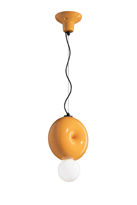 Ferroluce Závěsné svítidlo BUMBUM, ∅ 25 cm, 1xE27 Barva: Žlutá
