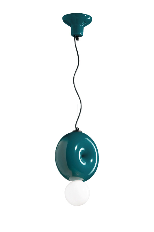 Ferroluce Závěsné svítidlo BUMBUM, ∅ 25 cm, 1xE27 Barva: Olivová zelená