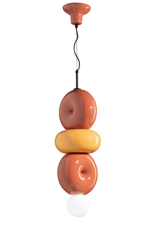 Ferroluce Závěsné svítidlo BUMBUM, v. 60 cm, 1xE27 Barva: Oranžovo-žlutá