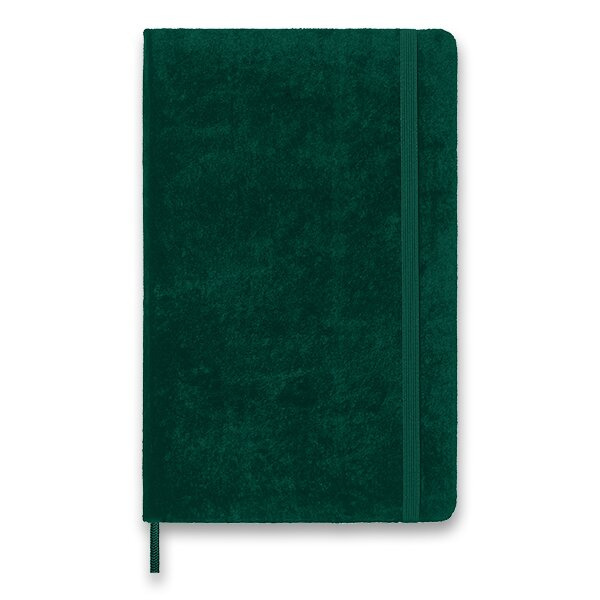 Zápisník Moleskine Velvet - tvrdé desky, L, linkovaný zelený