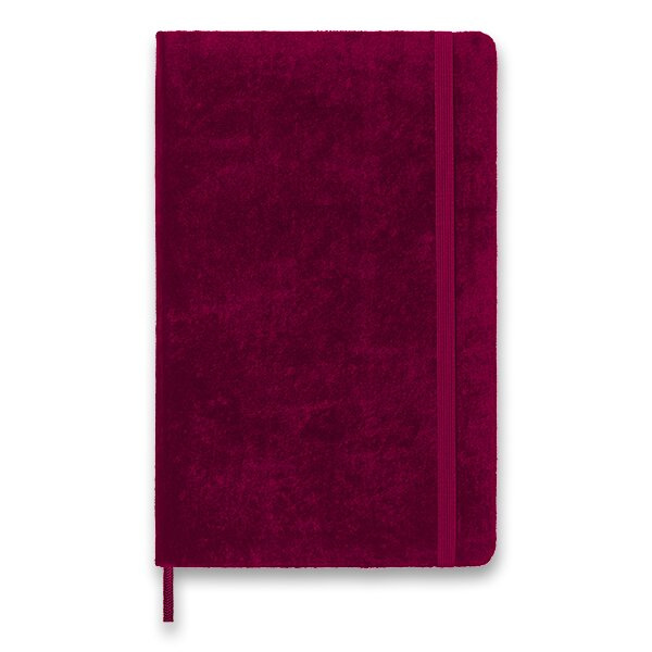 Zápisník Moleskine Velvet - tvrdé desky, L, linkovaný růžový