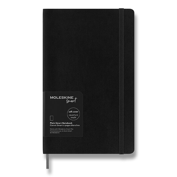 Smart zápisník Moleskine měkký čistý černý L
