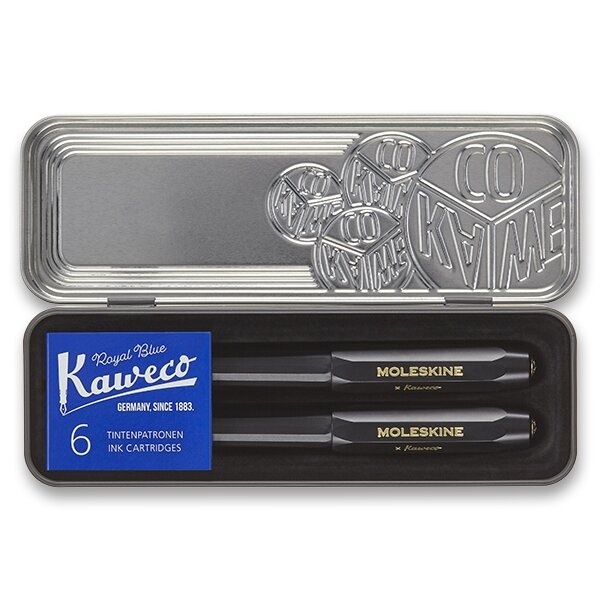 Sada kuličkové pero a plnicí pero Moleskine Kaweco výběr barev černá Moleskine