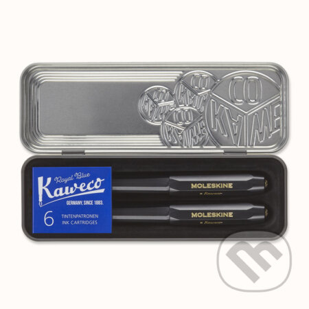Sada kuličkové pero a plnicí pero Moleskine Kaweco výběr barev černá Moleskine