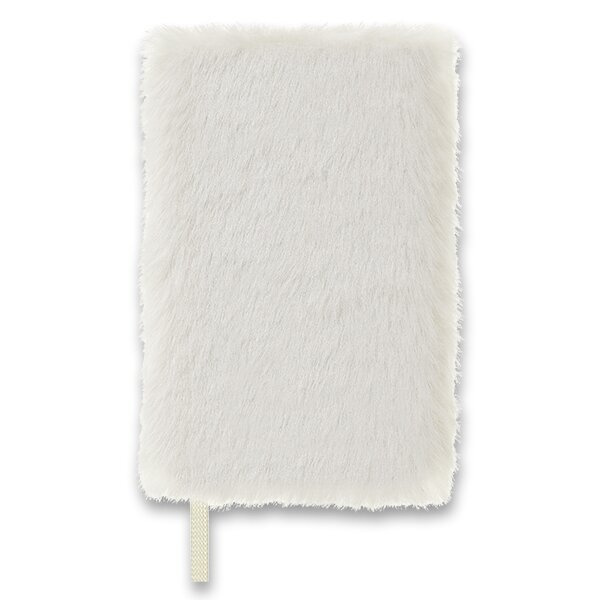 Zápisník Moleskine Faux Fur, tvrdé desky XS, čistý, bílý