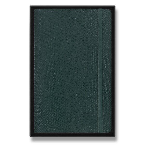 Zápisník Moleskine Precious & Ethical Vegea Boa - měkké desky L, linkovaný, zelený