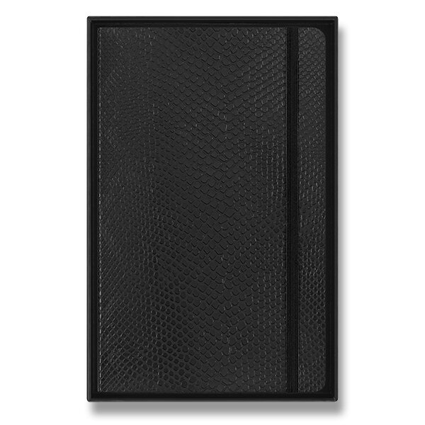 Zápisník Moleskine Precious & Ethical Vegea Boa - měkké desky L, linkovaný, černý