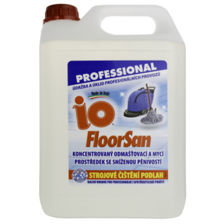 IO FloorSan 5 L tekutý koncentrovaný odmašťovač pro ruční i strojové mytí podlah