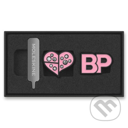 Ozdoba na zápisník Moleskine Blackpink černorůžová