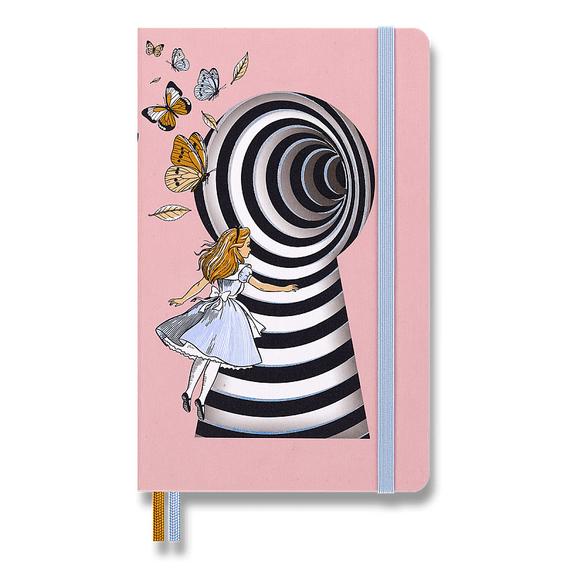 Zápisník Moleskine Alice in Wonderland - tvrdé desky L, linkovaný