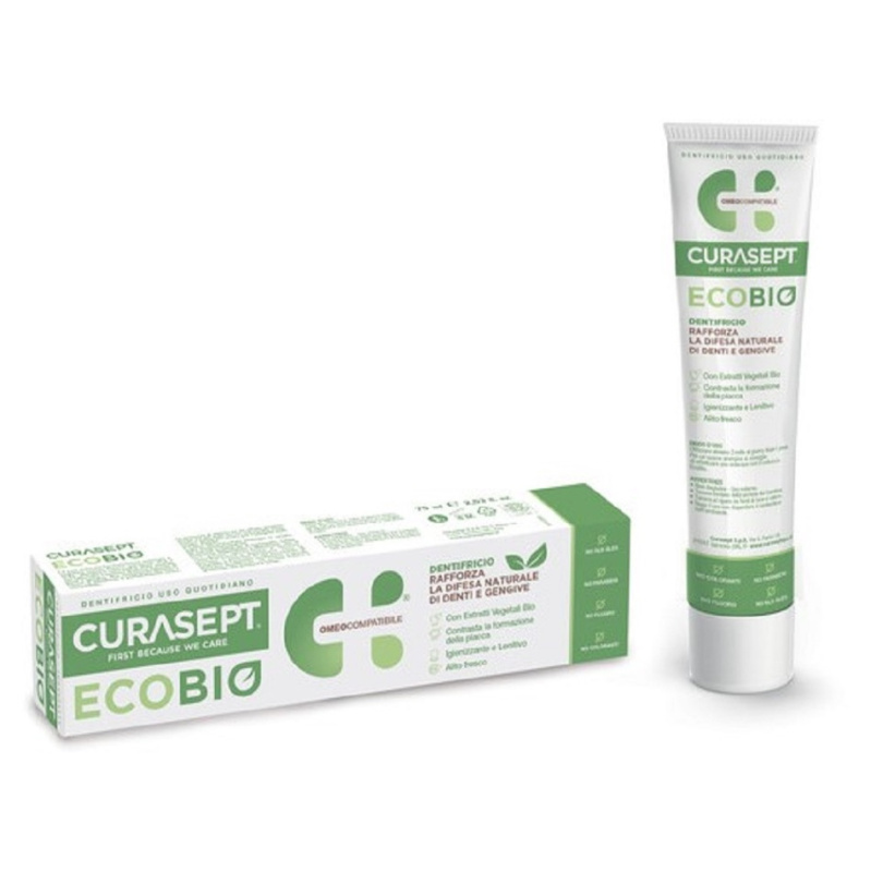 Curasept EcoBio Dentifricio přírodní zubní pasta bez fluoridu 75 ml