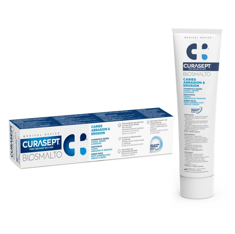 Curasept Caries Abrasion & Erosion zubní pasta chránící před zubním kazem 75 ml
