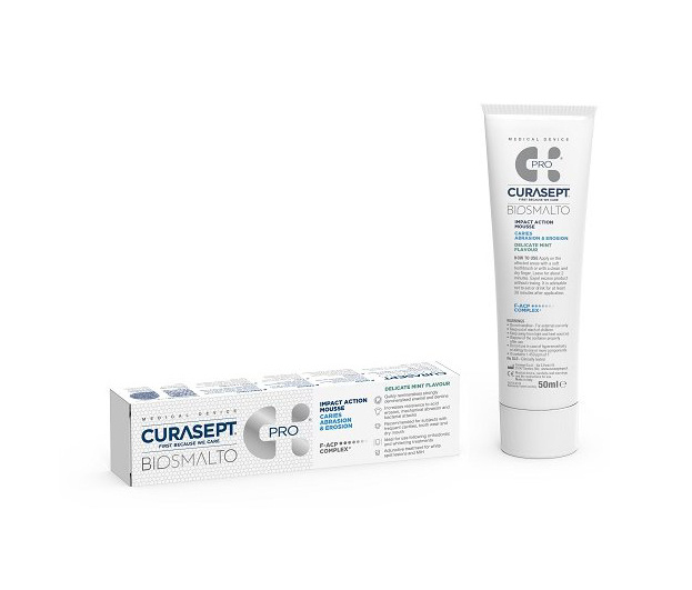 CURASEPT Biosmalto mousse abraze & eroze jemná máta 50 ml