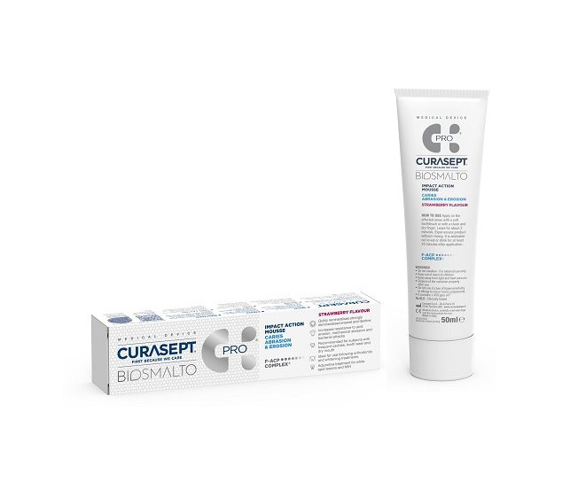 CURASEPT Biosmalto mousse abraze & eroze jahoda 50 ml