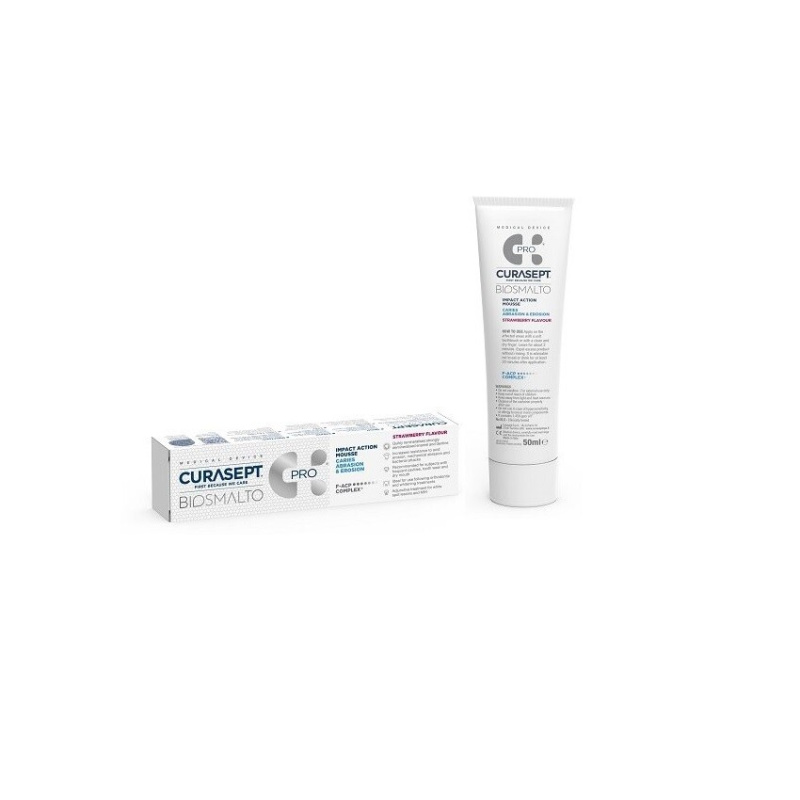 CURASEPT Biosmalto mousse abraze & eroze jahoda 50 ml
