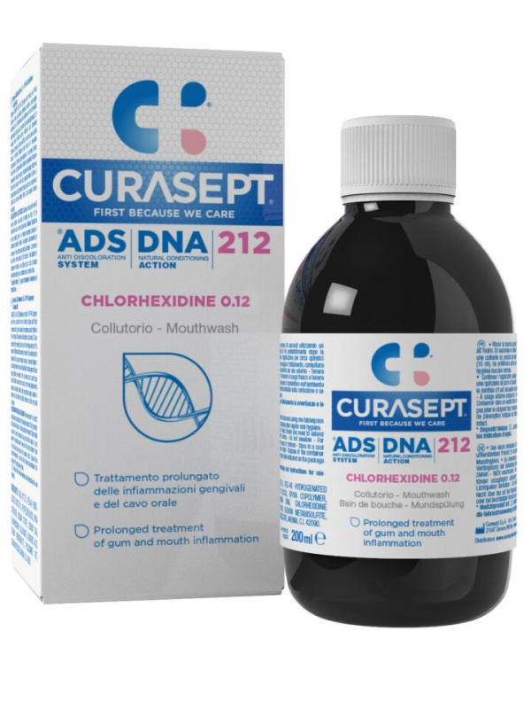 CURASEPT Ads dna 212 ústní voda  0.12% CHX 200 ml