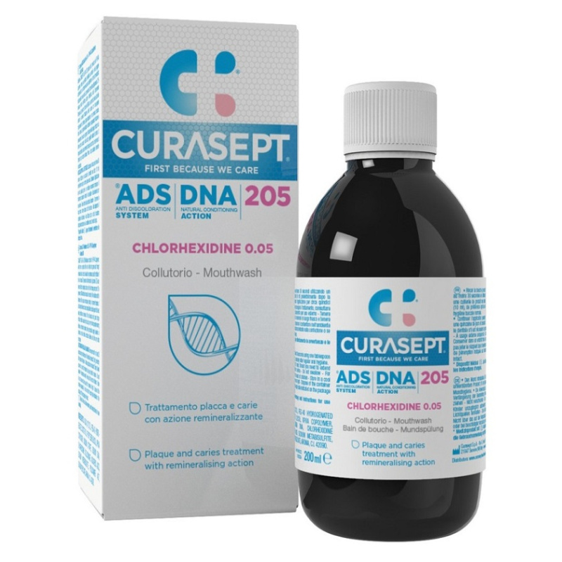 Curasept ADS DNA 205 ústní voda pro kompletní ochranu zubů 200 ml