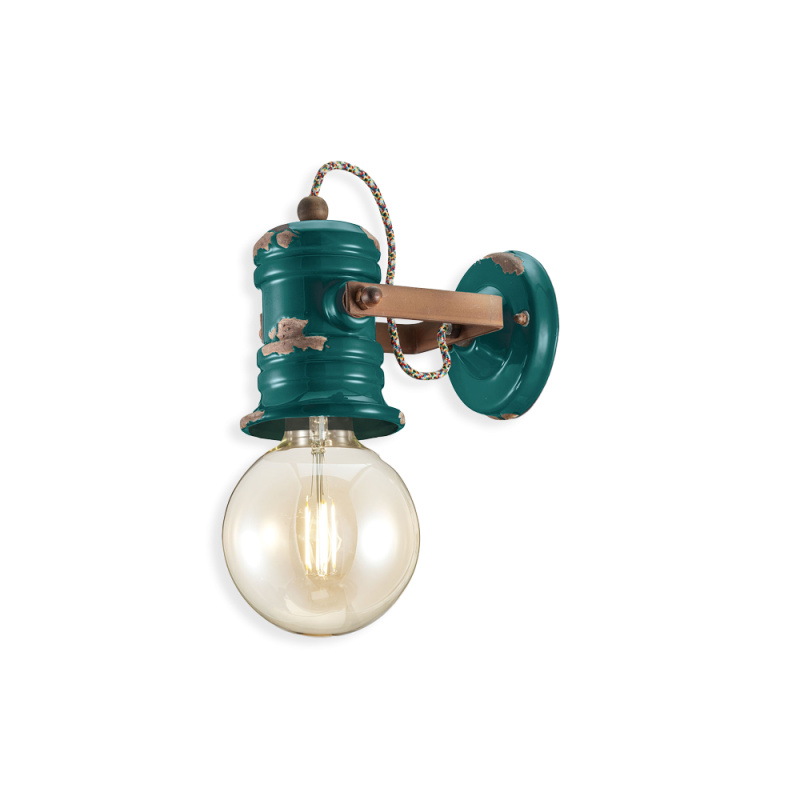 Ferroluce Nástěnné vintage svítidlo URBAN, š. 20 cm, 1xE27 Barva: Olivová zelená