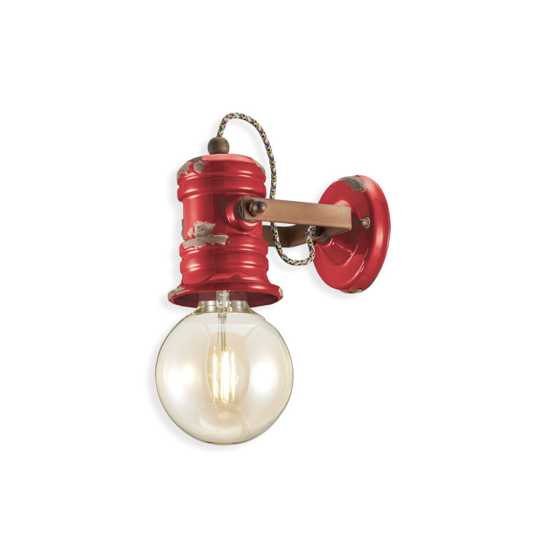 Ferroluce Nástěnné vintage svítidlo URBAN, š. 20 cm, 1xE27 Barva: Červená